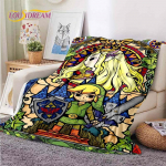 Armas multikas Zelda tekk diivanitekk reisivoodipesu v&auml;ljalaskeava tekk flanell tekk voodikate 150x180cm