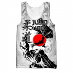 Samurai Armor Oni Mask Tattoo Vest 3D Prinditud Meeste Tankid Harajuku Mood Varrukateta S&auml;rk Harajuku Unisex Tank-top S