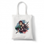 Demon Slayer Jaapan Anime Kimetsu Ei Yaiba Kamado Tanjirou K&auml;ekotid &Otilde;lakott Ostlemiseks K&auml;ekott Suure mahutavusega naiste l&otilde;uendist kott 24*26cm