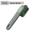 Multifunktsionaalne jalatsihari press Vedel pika k&auml;epidemega jalatsipuhastusvahend Pehmete harjastega riidelauaharjad majapidamises kasutatavad puhastusvahendid valge