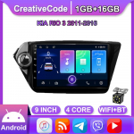 9-tolline Android Carplay Kia RIO 3 jaoks 2011-2016 Autoraadio Multimeedia Videopleier GPS Navigatsioon WIFI 2+32GB 1+16GB