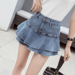 Jupe Vintage Denim Miniseelikud Naiste Suvised Seksikad &Uuml;hev&auml;rvilised Pallikleit Seelikud Teksad Naiste vabaaja taskuga &otilde;hukesed A-kujulised miniseelikud plisseeritud seelik S