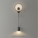 &Ouml;ine seinavalgusti, magamistoa valgusti, minimalistlik kaasaegne koridor, koridor, seinavalgusti, pikk riba, elutuba, taustavalgusti must