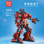 MOLD KING 15038 Creative Toys APP RC juhitud mootoriga karmiinpunane roboti mudel k&otilde;rgtehnoloogiline ehitusplokk telliskivist lapsele j&otilde;ulukink