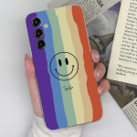 &Uuml;mbris Samsung Galaxy S23+ Ultra S20 S21 S22+ S6 S7 edge+ Fashion P&otilde;rutuskindel l&auml;bipaistev pehme silikoonist Rainbow telefoni kate Samsung Coque kaitseraua jaoks Samsung J1 2016