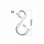 5 tk S-kujulised konksud, vastupidavad k&ouml;&ouml;gi &uuml;mmargused riputuskonksud M