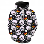 Undertale 3D-printidega kapuutsid M&auml;ng Stiil Skull Sans Kapuutsiga dressipluus Mehed Naiste Mood kapuuts Pullover Lapsed Poiss T&uuml;druk Hip-hop mantlid L