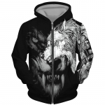 3D Prindiga Hundipea Fliisist kardigan Meeste Lahe Loomade Vabaaja T&otilde;mblukuga Hoodie Moodsad jakid &Otilde;ues Dressid Kevad-S&uuml;gismantel S