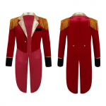 Kids Boys Circus Ringmasteri kost&uuml;&uuml;m pikkade varrukatega jakk halloweeni karnevalprintsi cosplay festivali reivivarustus 3-4 Years punane