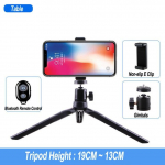 Alumiiniumist statiiv Bluetoothiga iphone Gopro Xiaomi Huawei mobiiltelefoni jaoks reaalajas pildistamise selfie statiiv Tiktok Vlogi kaamera jaoks