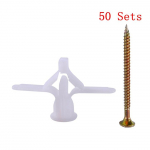 50 tk/100 tk plastikust l&uuml;litusankur koos M4 kruvikardinaga kipsplaadist &otilde;&otilde;nes seinatoru pistik Lennuki laiendusankru poldi tarvikud 5*3cm