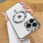 Luksuslik magnetiline juhtmevaba laadimis&uuml;mbris Magsafe'i jaoks iPhone 15 14 13 12 11 Pro Max 15 Plus l&auml;bipaistva pinnakattega silikoonist pehme kate For iPhone 15 Pro Max must