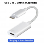 Fonken USB C ja Lightning k&otilde;rvaklappide heliadapteri kaabel C-t&uuml;&uuml;pi Lightning laadimiskonverteri andmejuhtmega iPhone 15 iPad Pro jaoks Samsung C to L Charigng Converter valge