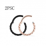 2 TK roostevabast terasest hingedega &otilde;mblusteta vaheseina r&otilde;ngas ninar&otilde;ngas hobuseraua r&otilde;ngad k&otilde;hre Daith Tragus Clicker kinnitushoidja keha augustamine