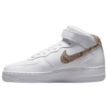Nike Air Force 1 07 Mid Madunaha Swoosh Naiste Tennised Valge Must Liivakarva DD9625-101 37.5