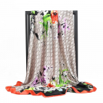 Kvaliteetsed luksuslikud siidist sallid peapael Sallid kaelasall naistele kett siidist sall naiste dekoratiivne sall 90*90cm punane