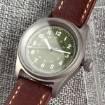 36 mm titaanist &uuml;mbris, safiirmuru 20 ATM sukelduja NH35A PT5000 automaatne piloot meeste s&otilde;jav&auml;ekell, nahk, 63,7 g vintage p&auml;ikesep&otilde;letusketas Option 2 mitmev&auml;rviline