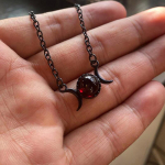 Topeltkuu Ripats Lihtne Vintage Loominguline Disain Kaelakee Loodusliku Kivi Ripats Kaelakee