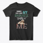 Havanese Dog Sleeping On Me Standard Unisex T-s&auml;rk S