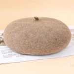 Naised T&uuml;drukud Barett Prantsuse Kunstnik Soe Villane Talve Beanie M&uuml;ts Vintage Tavaline Barett M&uuml;tsid &Uuml;hev&auml;rvilised Elegantsed Daami Talvem&uuml;tsid 54-59cm kaamel