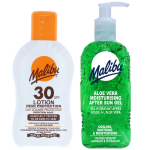 Malibu spf30 veekindel palsam 200ml + aaloegeel peale p&auml;evitamist 200ml