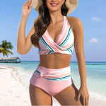 Naiste p&auml;itsed Pure Desire Bow Print Bikini Tankini ujumistrikoo S roosa