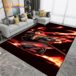 Multifilmi deemonite tapja ala vaip, suur, vaibavaip elutoa lastetoa kaunistamiseks, lapsed m&auml;ngivad roomav libisemiskindel p&otilde;randamatt 100x150cm