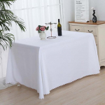 Laudlina &Uuml;hev&auml;rviline ristk&uuml;likukujuline laudlina Pulmad Elegantne Konverentsihotelli lauakate N&auml;itus S&uuml;ndmus bankett Laudlina 120x120cm valge