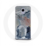 &Uuml;mbris Samsung Galaxy A6 2018 Halli abstraktse tekstuuriga taust