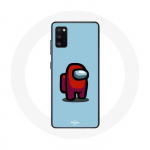Coque pour Oppo A16 Among Us jeu vid&eacute;o Fond bleu