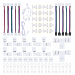 4 kontaktiga LED-riba &uuml;henduskomplekt 5050 LED-valgusriba jaoks DIY valgustusprojekti jaoks valge