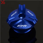 Motorcycle CNC Engine Oil Cap Bolt Screw filler cover for YAMAHA FJR1300 FJR 1300 2003 2008 2015 2016 2017 With Logo FJR Titanium gray