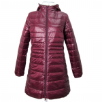 Valge pardi sulejope naiste &uuml;likerge kapuutsiga &otilde;huke pikkade varrukatega parkmantel L veinipunane v&auml;rv