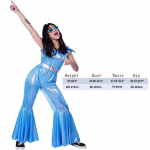 Naised Seksikas rokidisko Hipid Cosplay Kost&uuml;&uuml;mid Moejumalanna Jumpsuits Hipid Tantsukost&uuml;&uuml;mid Halloweeni pidu Rollim&auml;ng Riided L