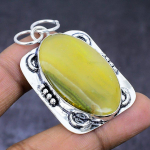 Natural Bumble Bee Jasper Gemstone 925 Steling Silver Pendant 2.05 c6y54
