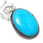 Natural Sleeping Turquoise Gemstone 925 Sterling Silver Gift Pendant 2.21 a5q38