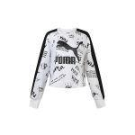Puma Classics Logo Crew Aop Knit kampsun Naiste kampsun valge 595214-52 XL