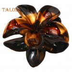 Lillekujuline juukseklamber libisemiskindlate hammastega, dekoratiivne juukseklamber, gradientv&auml;rviline lill, kukla juukseklamber, peakate A