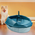 Pritsimisvastane kassiliivaalus &otilde;&otilde;nsa lusikaga kassipojaga suurele kassipojale sinine