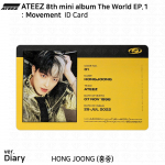 ATEEZ 8. minialbum The World EP.1 : Liikumine Ametlik ID-kaart Fotokaart KPOP Hongjoong - D (ID Card)