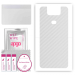 apgo Protective Skin Sticker for the back compatible with Asus Zenfone 6 ZS630KL 6Z, Wrap Film, Foil, Vinyl - Pattern Transparent Carbon