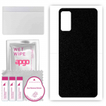 apgo Protective Skin Sticker for the back compatible with Wiko Power U20, Wrap Film, Foil, Vinyl - Pattern Matte Black