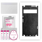 apgo Protective Skin Sticker for the back+sides compatible with Google Pixel 8 Pro, Full Wrap Film, Foil, Vinyl - Pattern Black Leather