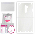apgo Protective Skin Sticker for the back+sides compatible with Xiaomi Redmi Note 8 Pro, Full Wrap Film, Foil, Vinyl - Pattern Matte Transparent