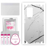 apgo Protective Skin Sticker for the back+sides compatible with Xiaomi 11i, Full Wrap Film, Foil, Vinyl - Pattern White Marble