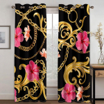 Ilus lilledega paabulind liblikas 3D digitaalprintimine Magamistoa elutoa aknakardinad 2 paneeli Magamistoa sisustuskonksud W50H130(CM)x2&Hook