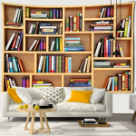 Raamaturiiul Raamatuvaibad Seinaripp Pere Magamistoa Dekoratsioon Pol&uuml;esterkangas Boheemlaste Voodikate Kunstitr&uuml;kk 95x70CM