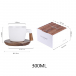 Jaapani stiilis teeserviis puidust k&auml;epidemega keraamiline teekann paksendatud k&otilde;rge borosilikaatklaasist l&auml;bipaistev kuumakindel teekann A-WHITE