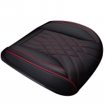 SEAMETAL t&auml;ielikult pakitud auto esiistme kate Premium PU-nahast s&otilde;iduki istmepadi, hingav libisemisvastane tooli kaitsematt 1PC Front Seat punane/must