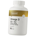 Omega 3 vitamiinid D3 K2, Omega 3 D3+K2, Ostrovit (67250006) 90caps